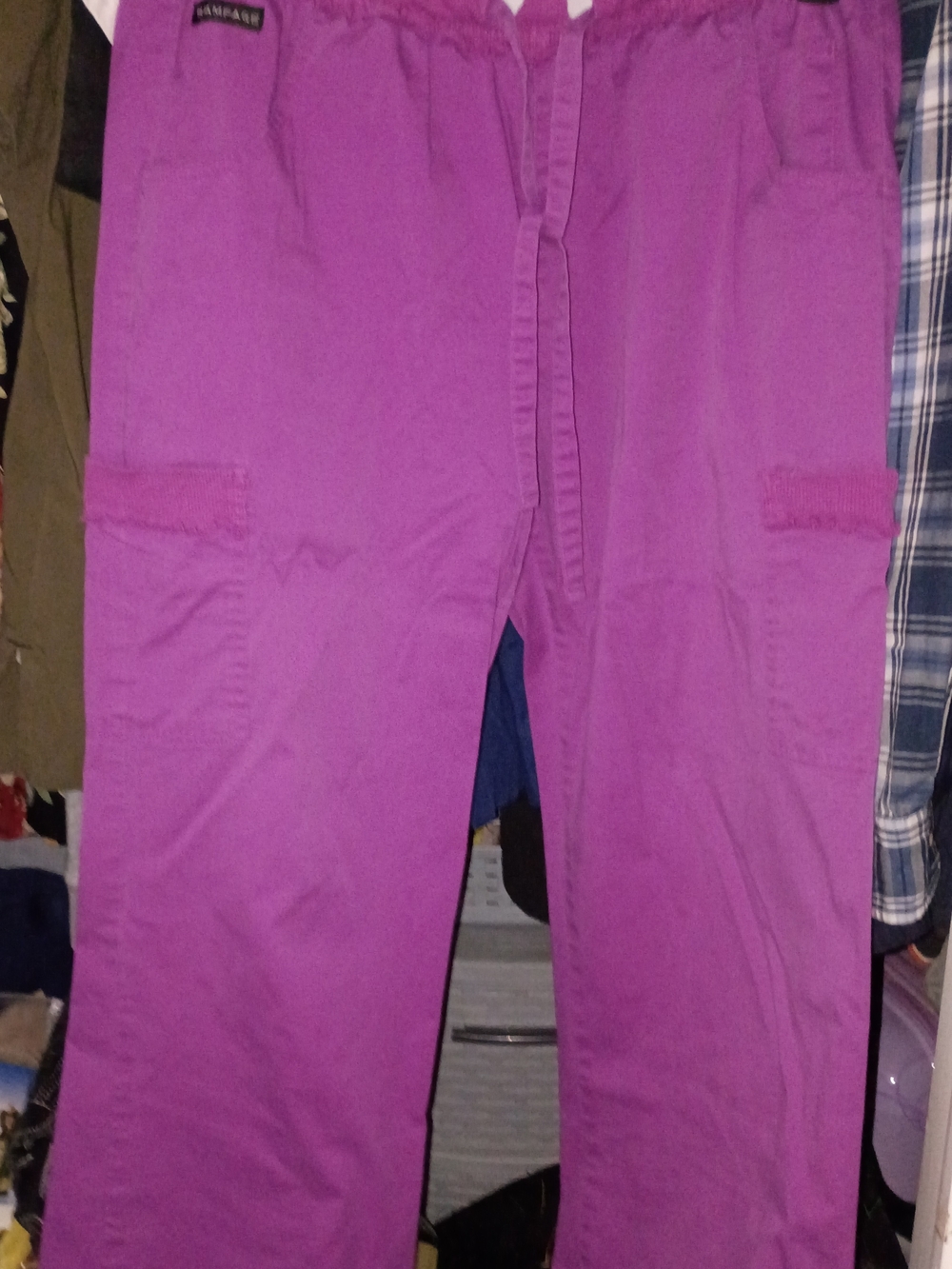 Rampage Magenta Elastic-Waist Pants